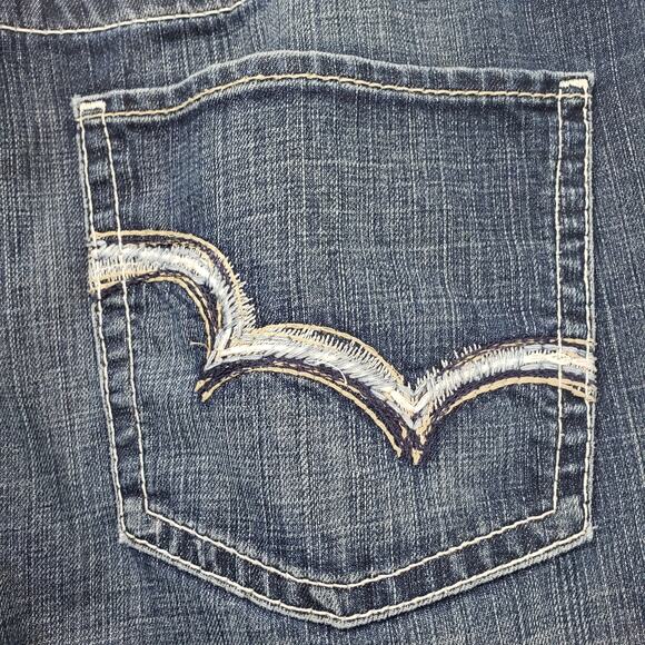 BIG STAR Pioneer Regular Boot Cut Jeans Men's 38L Medium Wash Thick Stitching - Picture 12 of 16